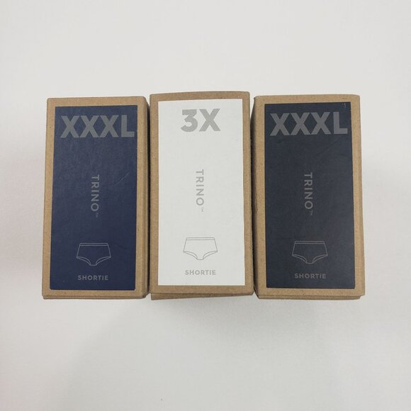 Allbirds Womens Shortie Underwear Trino Blend 3-Pack 3X & XXXL Navy Nimbus Black - Picture 16 of 16